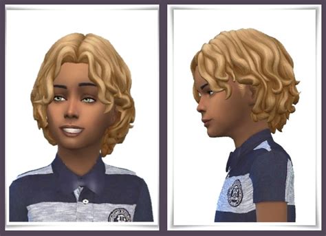 Kids Curly Mid Part Hair At Birksches Sims Blog Sims 4