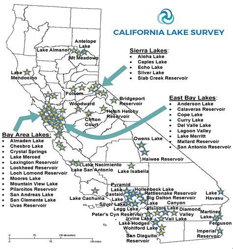 maps of lakes in california world map