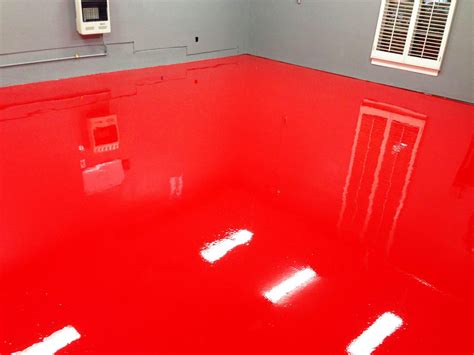 Garage Floor Epoxy Red — Schmidt Gallery Design