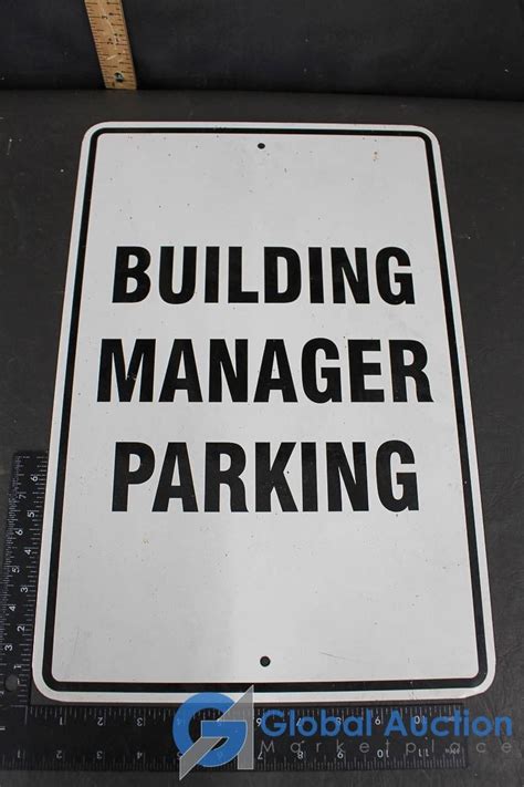 Building Manager Parking Sign