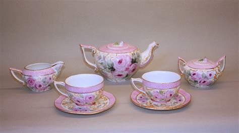 Pink Rose Tea Set Etsy