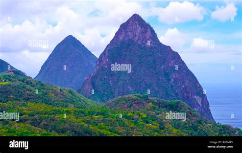 Beautiful Saint Lucia Caribbean Islands Stock Photo Alamy
