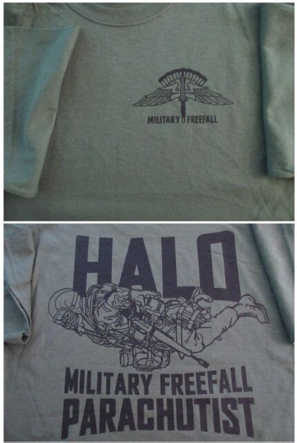 Halo Military Freefall Parachutist T Shirt Large Original Us Design