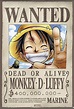 High Quality Print One Piece Wanted Poster Luffy Pirate King Emperor ...