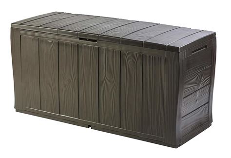 Garden Storage Box Plastic Utility Chest Yard Trunk Outside Shed Patio