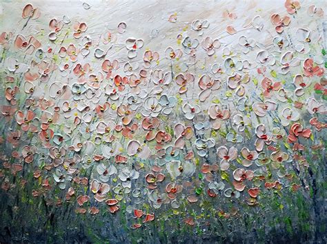 Daisy Abstract Wildflowers Oil Painting Relaxing Day Original Art On