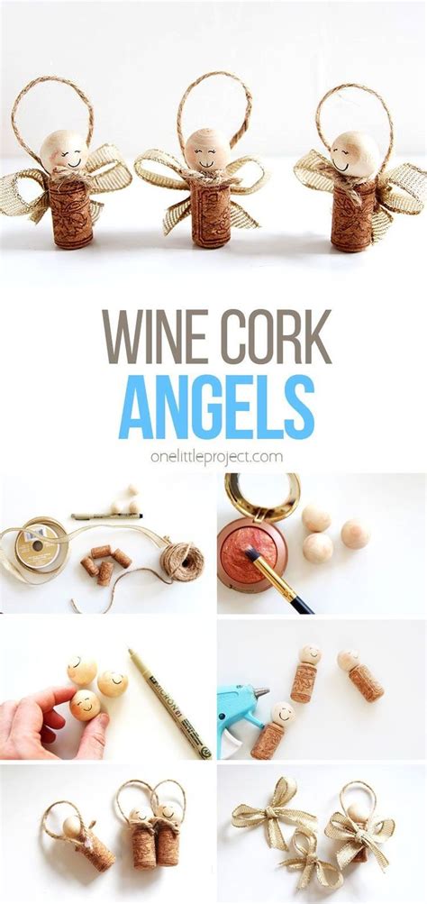 How To Make Wine Cork Angels Recipe Wine Cork Crafts Christmas