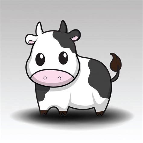 Cute Cow Cartoon Premium Vector Cow Cartoon Drawing Cow Drawing
