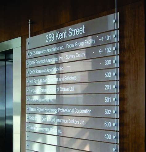 Building Directories And Wayfinding Project Sign Architectural Signage