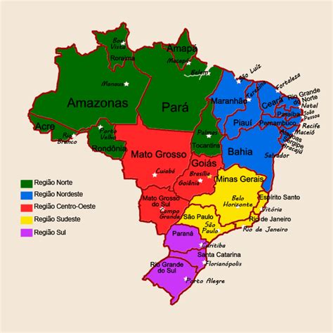 Brasil Estados E Regiões Uol Educação