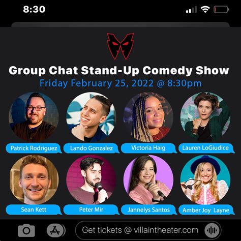 Group Chat Stand Up Comedy Show — Villain Theater