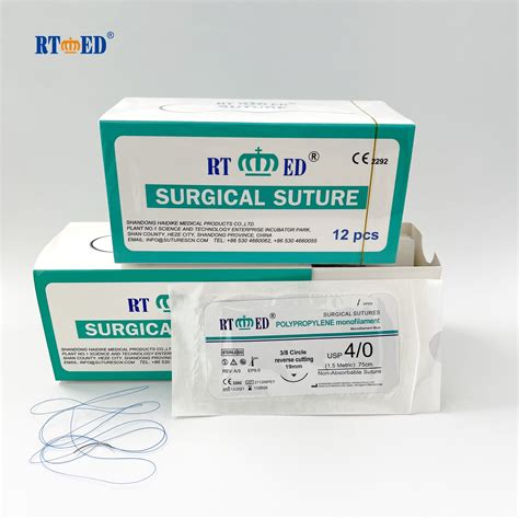 Disposable Sterile Non Absorbable Polypropylene Pp Surgical Suture With