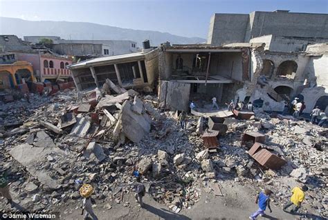 Rubble Earthquake Damage In Downtown Port Au Prince Haiti In January