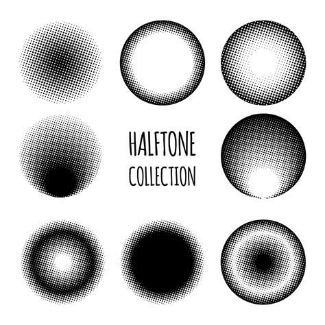Circle Halftone Pattern Collection 1222724 Vector Art At Vecteezy