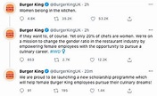 Burger King says 'women belong in the kitchen' in controversial IWD ...