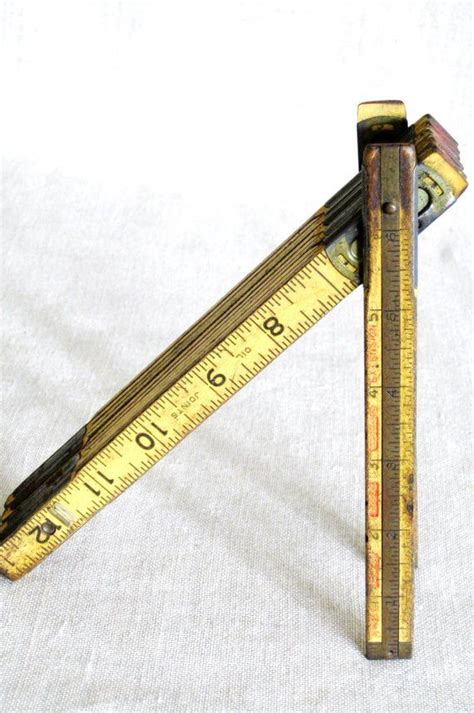 Vintage Lufkin Wooden Folding Ruler Measuring Device Yard Etsy In