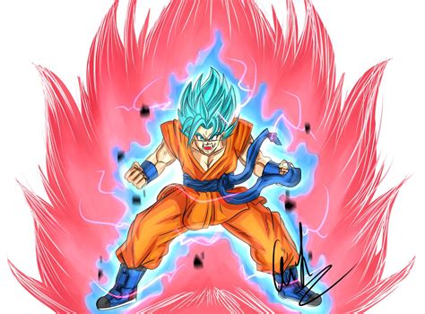 In dragon ball super episode 39, goku used kaioken in his super saiyan blue form when he fought heat, it's an exciting scene! GOKU SUPER SAIYAN BLUE KAIOKEN x10 by francesco8657 on ...