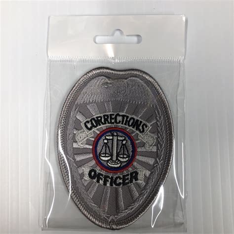 Correction Officer Badge Patch In Grey