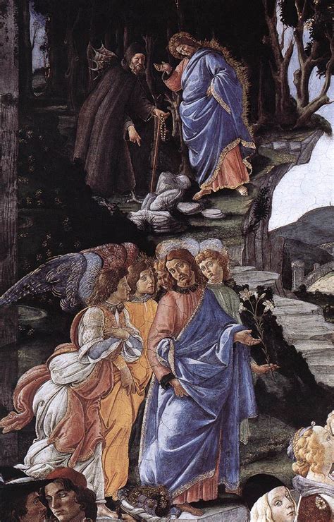 Three Temptations Of Christ Detail By Botticelli Sandro