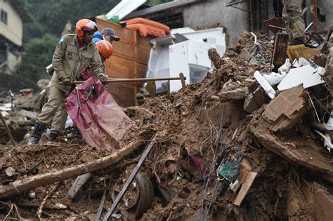 Brazil Rescuers Continue To Recover Bodies After Landslides In