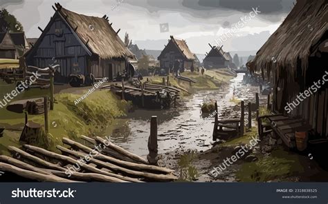 Viking Village Concept Art