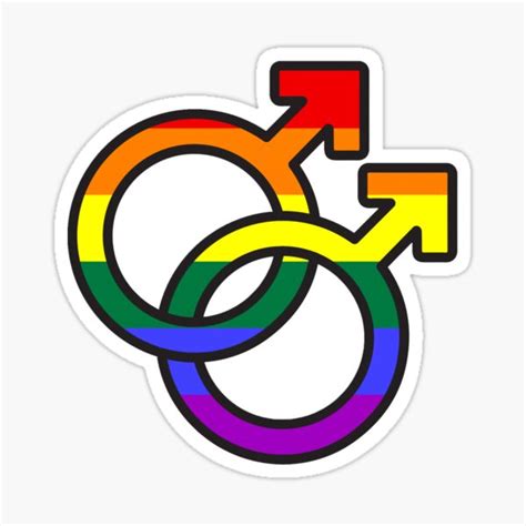 Mlm Gay Pride Symbols Sticker By Emptyatlas Redbubble