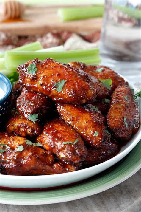 The chicken wings are normally fried and covered with a spicy sauce known as buffalo sauce. Honey Buffalo Hot Wings and Classic Buffalo Wings (Video!)