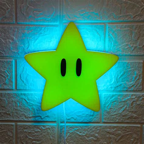 Super Star Super Mario Lamp Lightbox 8 Inch RGB 3D Geprint Etsy