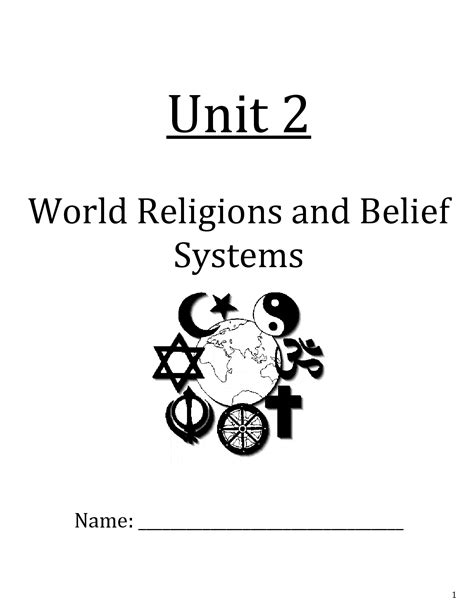 Solution World Religion Worksheets And Activities Studypool