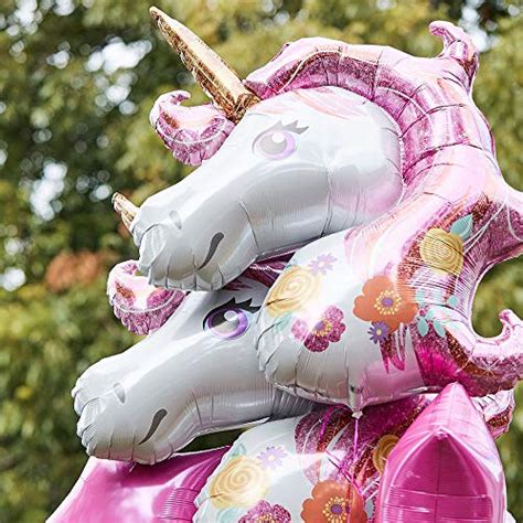 Movinpe Unicorn Balloons Birthday Party Decorations For Girls Th Party Pink Large Unicorn