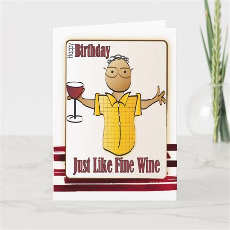 Funny Wine Birthday Card For Him Zazzle Com