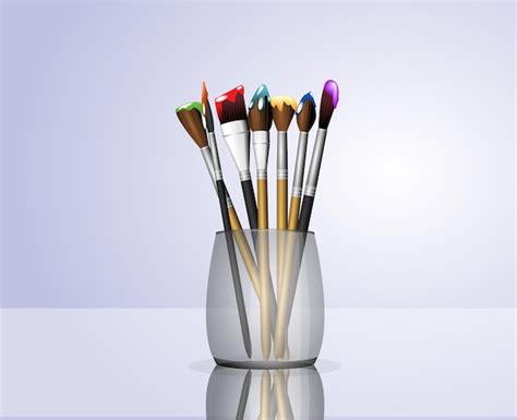 Premium Vector Illustration Of Paint Brushes Art Tools Isolated