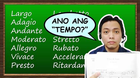 Different Tempo Markings Explained In Filipino Tagalog For Music 4 5