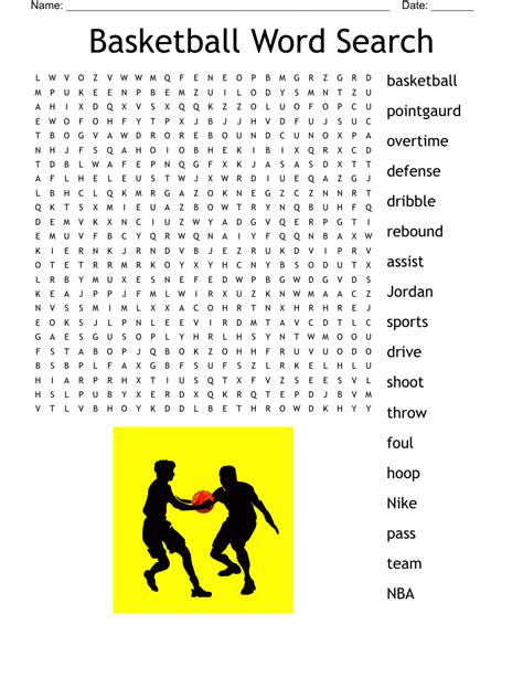 Free Printable Basketball Word Search Free Printable Templates