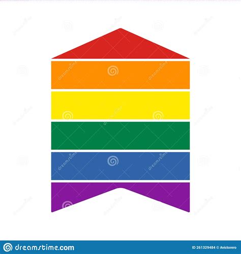 Rainbow Pride Flag Arrow Stock Vector Illustration Of Emblem 261329484