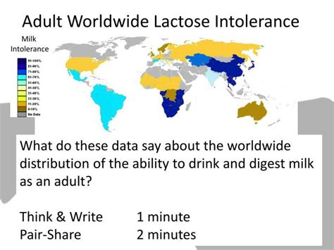 Ppt Case Study The World Wide Distribution Of Lactose Intolerance