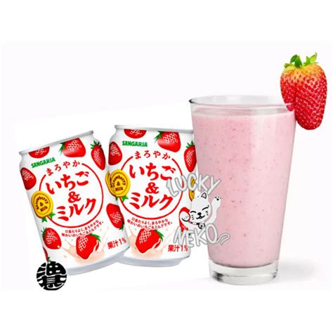 Jual Sangaria Strawberry And Milk Drink 275ml Minuman Jepang Milk