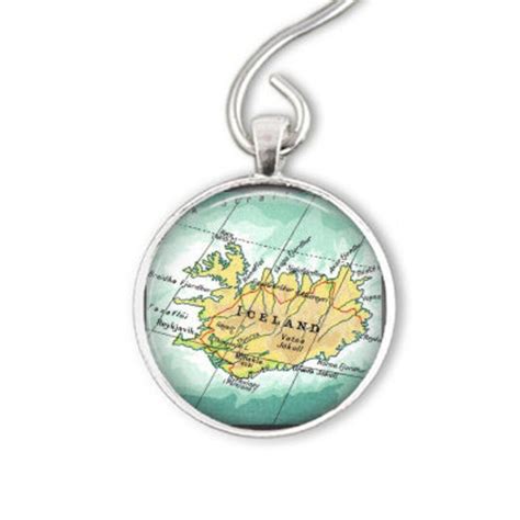 Iceland Map Ornament Iceland Ornament Travel Ornament Iceland