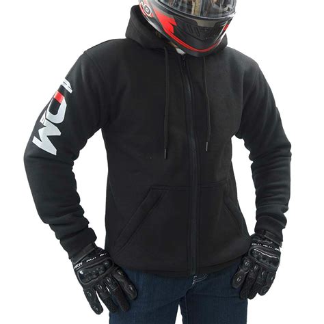 Ldm Motorcycle Hoodie Made With Kevlar Black Motorbike Hoody With Ce