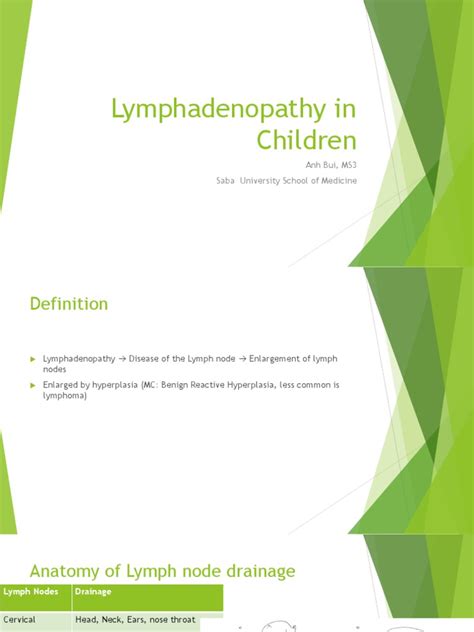 Lymphadenopathy In Children Lymphoma Lymphatic System