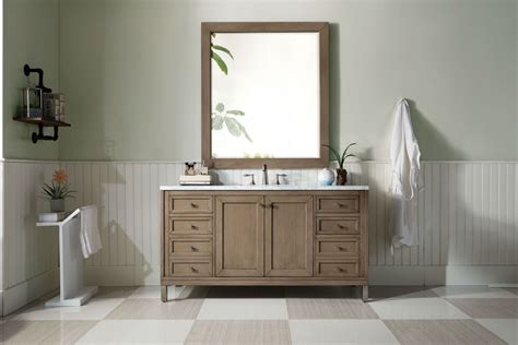 Find modern bathroom vanities with wood cabinets and single or double sinks at canadian tire. 60" Chicago Whitewashed Walnut Single Sink Bathroom Vanity