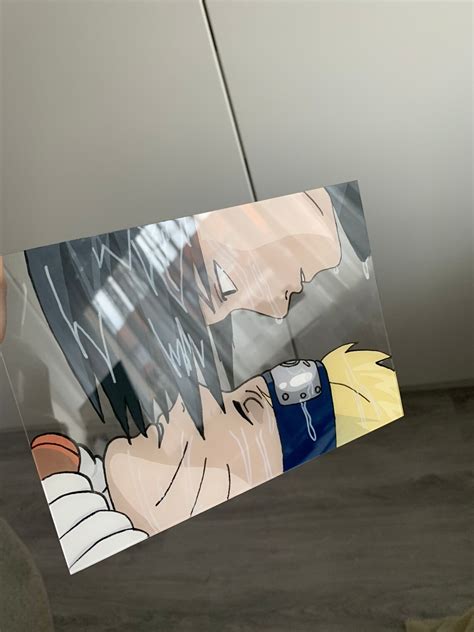 Naruto And Sasuke Glass Painting Etsy