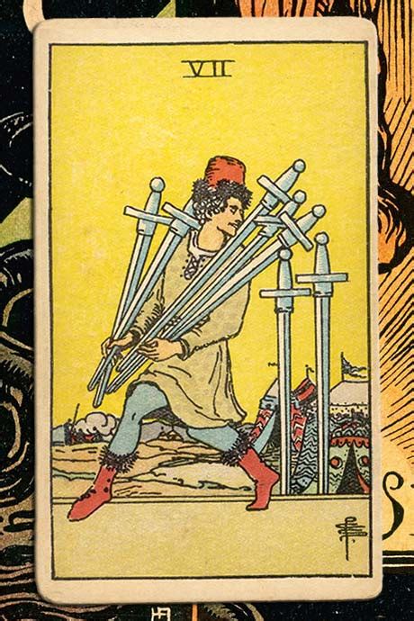 7 Of Swords Detailed Meanings For Every Situation ⚜️ Cardarium ⚜️