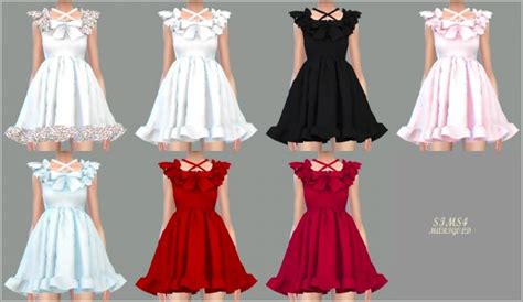 Sims4 Marigold Pure Doll Dress • Sims 4 Downloads