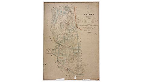 Map Of Grimes County 1858 Bullock Texas State History Museum State