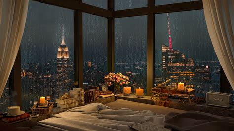 Relax And Study In A 4k Cozy Bedroom In New York City With Jazz Music