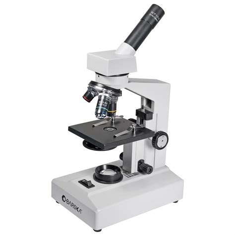 This type of compound microscope is really more of a method of microscopy where light from a light source is channeled and focused up through a. Barska 40X-400X Monocular Compound Microscope with Light ...
