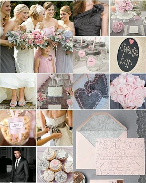 Grey And Pink Wedding Pink Grey Wedding Wedding Theme Colors