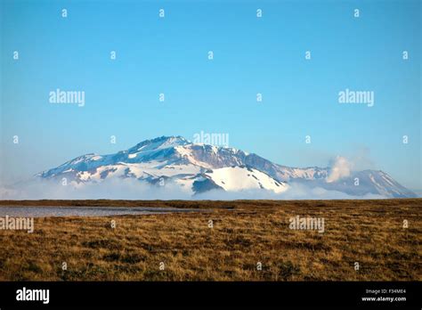 Smoking Mutnovsky Volcano Kamchatka Peninsula Russia Stock Photo Alamy
