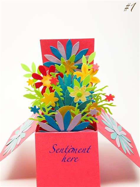 Flowers Butterflies Pop Up Box Cards Birthday Pop Up Box Cards